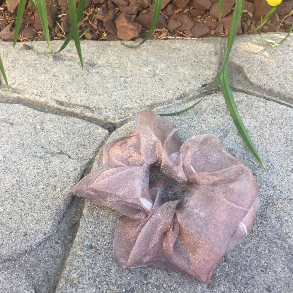 Shimmery hair scrunchie